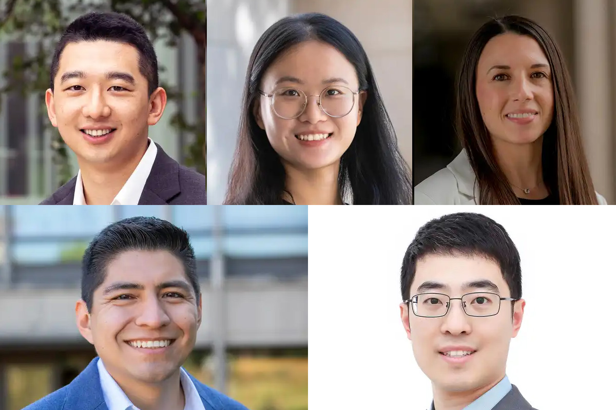 Pictured: clockwise from top left, Dai, Fan, Rutz, Xu, Lagunas Vargas