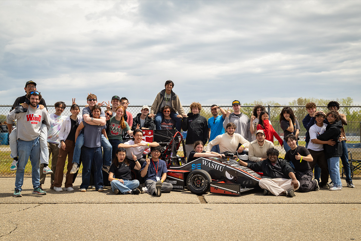 Members of the WashU Racing team