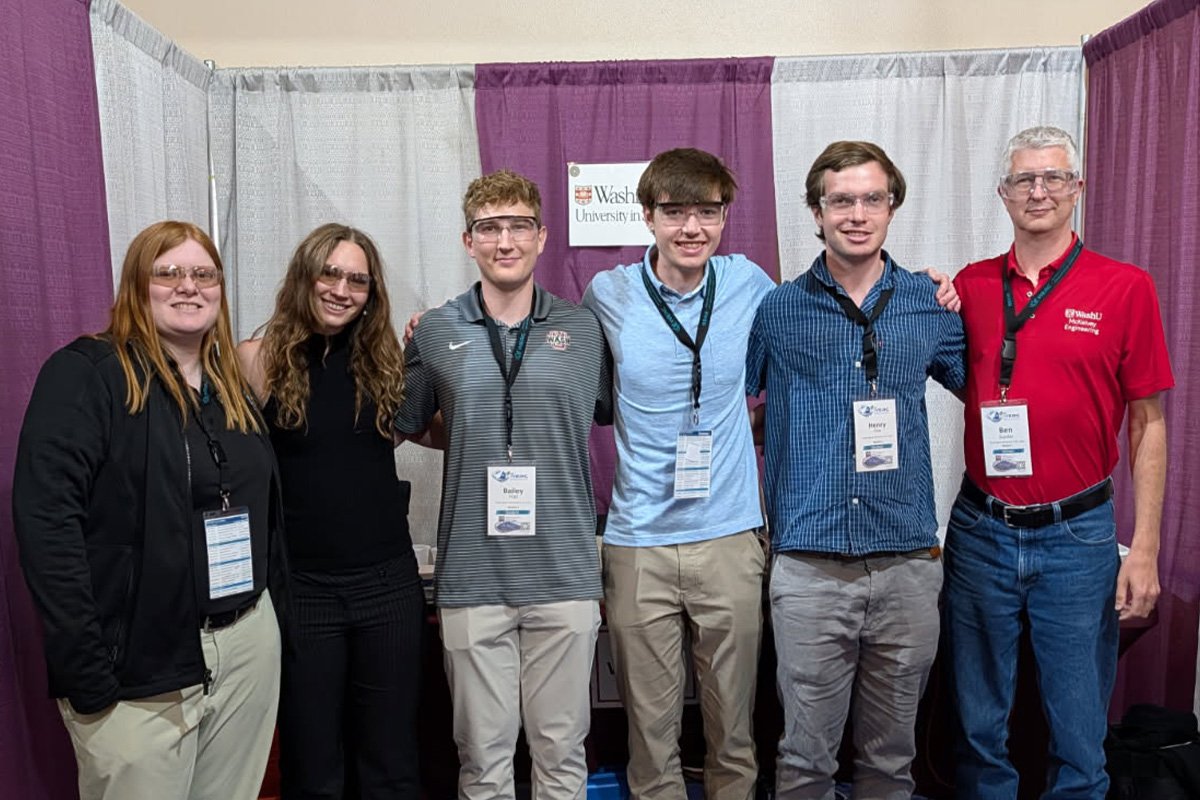  (Left to right) Kristen Wyckoff, Olivia Richards, Bailey Vogt, Thomas Bambrick, Henry Fine and Ben Kumfer at the 2026 WERC Environmental Design Contest.